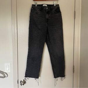 Abercrombie and Fitch Curve Love Ultra High Rise 90s Straight Jean in Black
